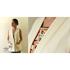 Shweta . श्वेता | Off White Shrug | Handwoven Pure Cotton 
