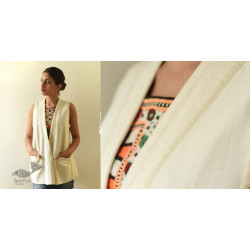 Shweta . श्वेता | Off White Shrug | Handwoven Pure Cotton 