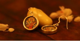 देवसेना * Miniature Painting . Earring * Sarasvati