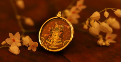 देवसेना * Miniature Painting . Pendant * Shrinathji {B}