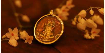 देवसेना * Miniature Painting . Pendant * Shrinathji {B}