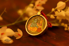 देवसेना * Miniature Painting . Pendant * Shivparvati {C}