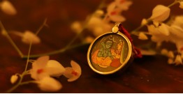 देवसेना * Miniature Painting . Pendant * Shivparvati {C}