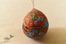 Pattachitra ~ Hand Painted Animal on Hanging Coconut