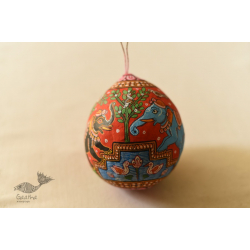 Pattachitra ~ Hand Painted Animal on Hanging Coconut