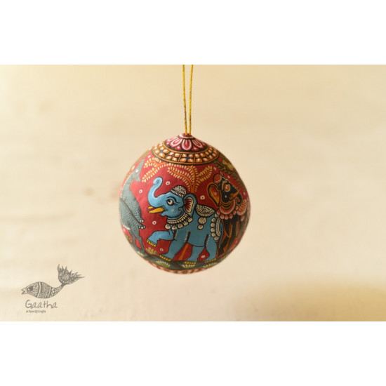 shop Hand Painted Elephants on Hanging Coconut