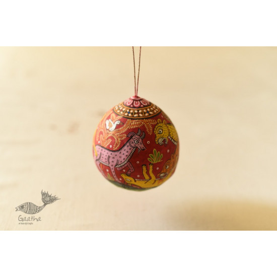 shop Pattachitra Painted Life in Jungle on Hanging Coconut