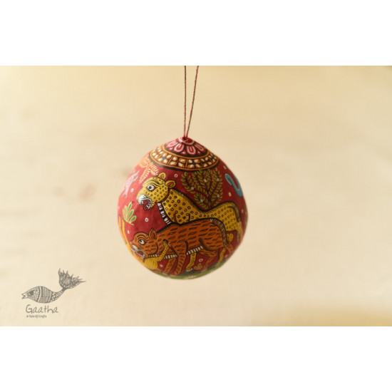 shop Pattachitra Painted Life in Jungle on Hanging Coconut