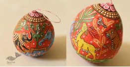 Pattachitra ~ Hand Painted Animal on Hanging Coconut