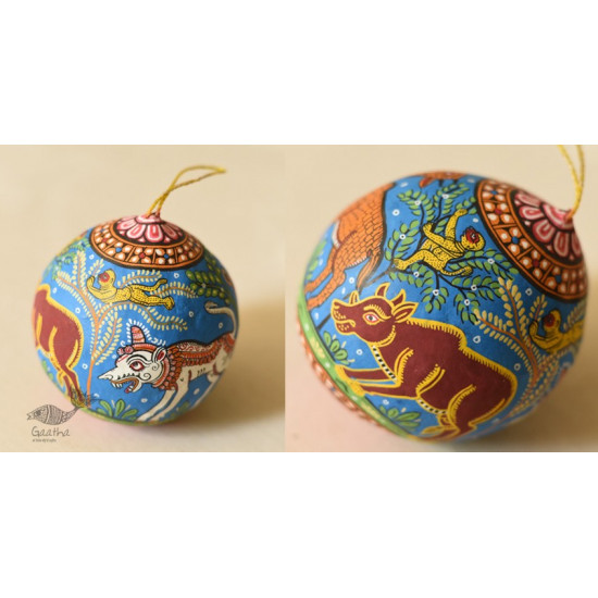 shop Pattachitra Painted - Hanging Coconut - Animals