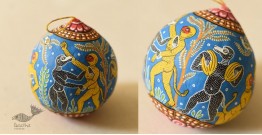 Pattachitra ~ Hand Painted Hanging Coconut - B