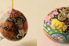 Pattachitra ~ Hand Painted Hanging Coconut - C