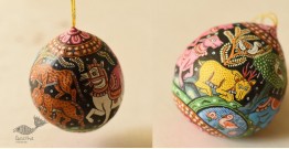 Pattachitra ~ Hand Painted Hanging Coconut - C