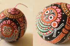 Pattachitra ~ Hand Painted Jagannath Hanging Coconut