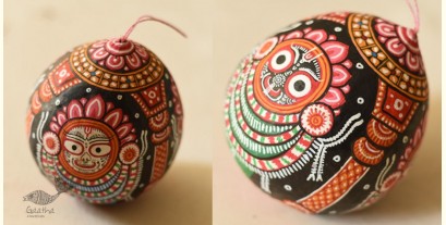 Pattachitra ~ Hand Painted Jagannath Hanging Coconut