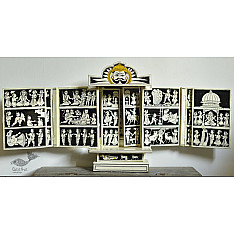 Kathanik . कथनिक ☀ A Wooden Shrine ( Black kaavad - 41 cm) ~ 118C