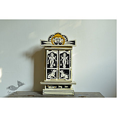 Kathanik . कथनिक ☀ A Wooden Shrine ( Black kaavad - 41 cm) ~ 118C