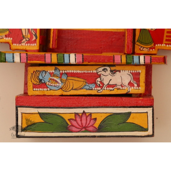 कथनिक ☀ Kaavad a Wooden Shrine ( RED - 29 cm) ~ 113