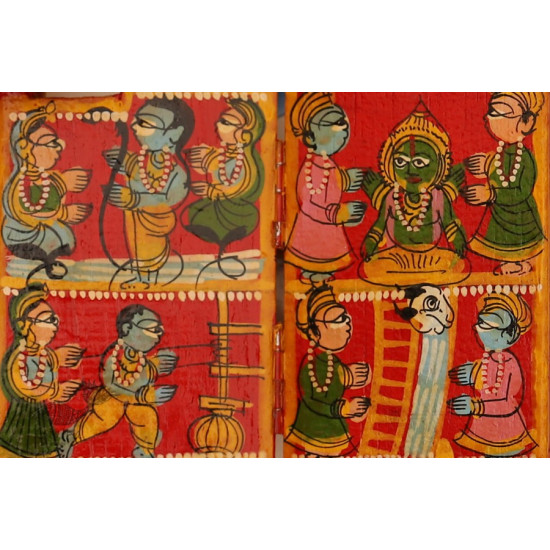 कथनिक ☀ Kaavad ~ A Wooden Shrine (Red - 20 cm) ~ 119