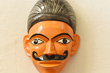 Handmade Wooden Mask From Bengal