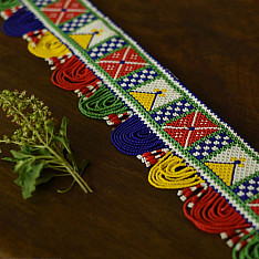 Shubh-Laabh | Glass Bead Door Toran - Squares Design