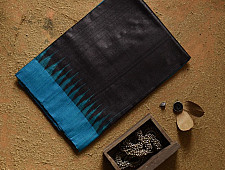 Kamakshi | Pure Tussar Silk Black Saree