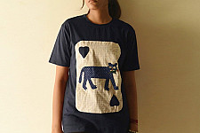 Handmade Applique Tshirt | Baghira ( Two Color Options )