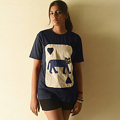 Handmade Applique Tshirt | Baghira ( Two Color Options )
