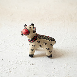 Madhuban . मधुबन ❁ Madhubani Hand Painted Paper Mache ~ Cow ( Two Options )