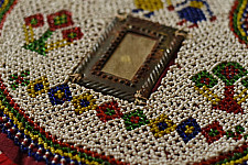 Prachin . प्राचीन | Handmade Bead Work ~ Old Wall Hanging - Fan