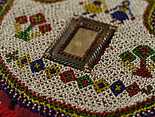Prachin . प्राचीन | Handmade Bead Work ~ Old Wall Hanging - Fan