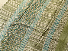 Indigenous Impressions ❣ Bagru Block Printed Cotton Saree  - Flower Motif