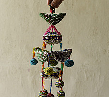 Prachin . प्राचीन ❦ Handmade Old Bead Work  ~ Hanging Latkan - A