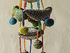 Prachin . प्राचीन ❦ Handmade Old Bead Work  ~ Hanging Latkan - A