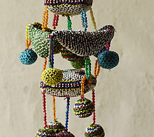 Prachin . प्राचीन ❦ Handmade Old Bead Work  ~ Hanging Latkan - A