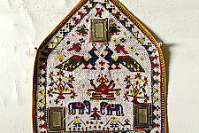 Prachin . प्राचीन  ❂ Gujrat Bead Work - Old & Antique Wall Hanging - Ganesha