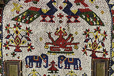 Prachin . प्राचीन  ❂ Gujrat Bead Work - Old & Antique Wall Hanging - Ganesha