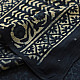 Exclusive Block Printed Cotton Dabu ~ blue Saree