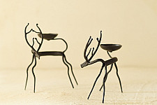 Ahou | Wrought Iron ~ Deer Lamp Holder (Set of Two)