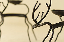 Ahou | Wrought Iron ~ Deer Lamp Holder (Set of Two)
