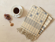 Aamaya . आमाया | Handloom Soft Cotton Jamdani Stole (Two Options) - Off White