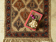 A finite infinity ❧ Kalamkari Natural Color Dhurrie ( 2 X 3 Feet)