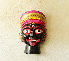 Handmade Wooden Table Top / Hanging Kali Mask