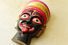 Handmade Wooden Table Top / Hanging Kali Mask
