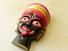 Handmade Wooden Table Top / Hanging Kali Mask