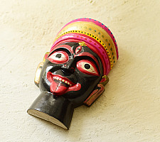 Handmade Wooden Table Top / Hanging Kali Mask