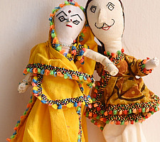 Dhingli | Cotton Handmade Doll - Traditional Kutchi Couple Set