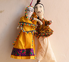 Dhingli | Cotton Handmade Doll - Traditional Kutchi Couple Set