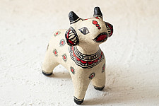 Madhuban . मधुबन ❁ Madhubani Hand Painted Paper Mache ~ Cow ( Three Options )