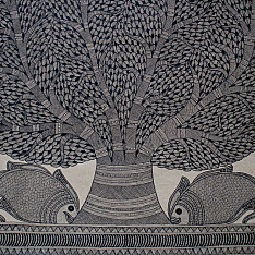 Aripan | Madhubnai Painting - Tree of life Kalp Vriksh